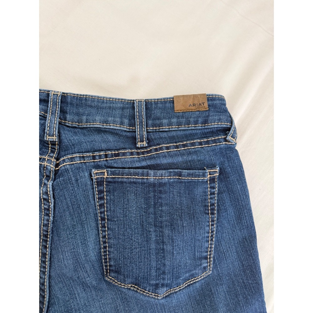 Ariat Trouser Jeans Womens 32R Wide Leg Western Cowgirl Denim - Picture 8 of 10
